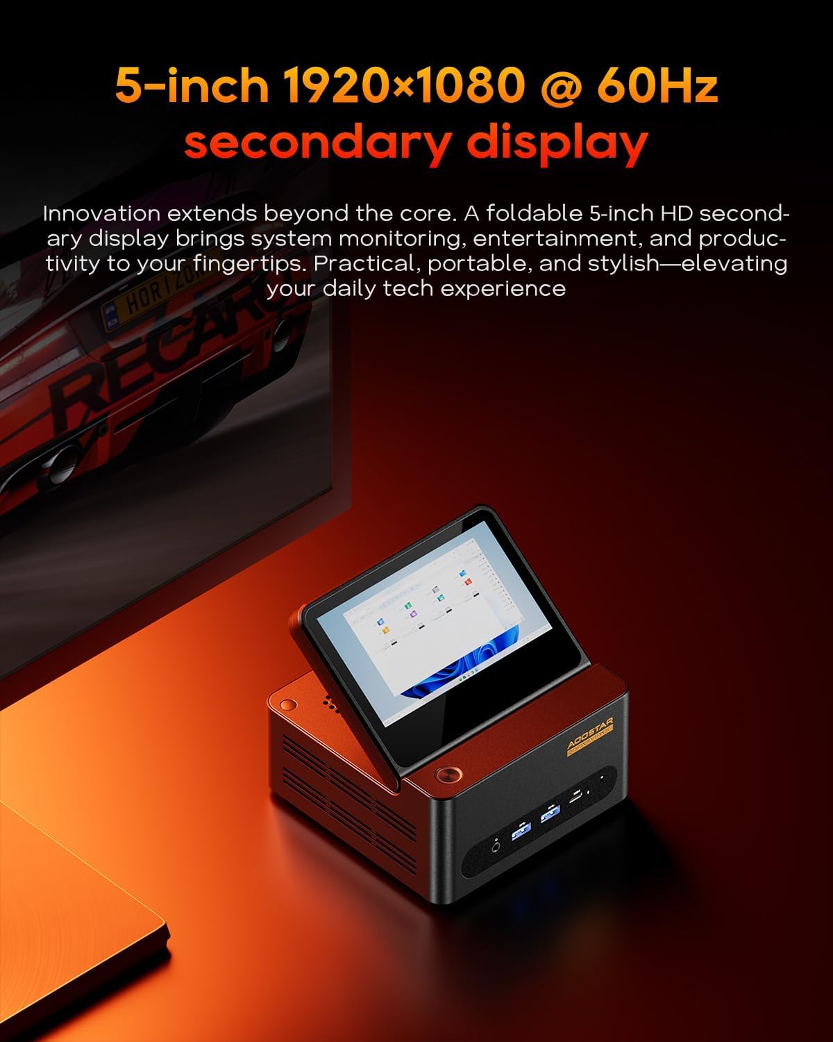 mini pc aoostar g flip370 amd ryzen ai 9 hx370 zen 5 with 5" hd screen wifi7 npu 50 tops mini pc aoostar g flip370 amd ryzen ai 9 hx370 zen 5 with 5" hd screen wifi7 npu 50 tops