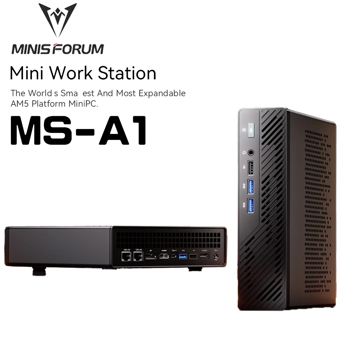คอมพิวเตอร์แบบ pc minisforum ms a1 mini workstation supports amd am5 9950x /9900x /8700g/7950x/7900x คอมพิวเตอร์แบบ pc minisforum ms a1 mini workstation supports amd am5 9950x /9900x /8700g/7950x/7900x