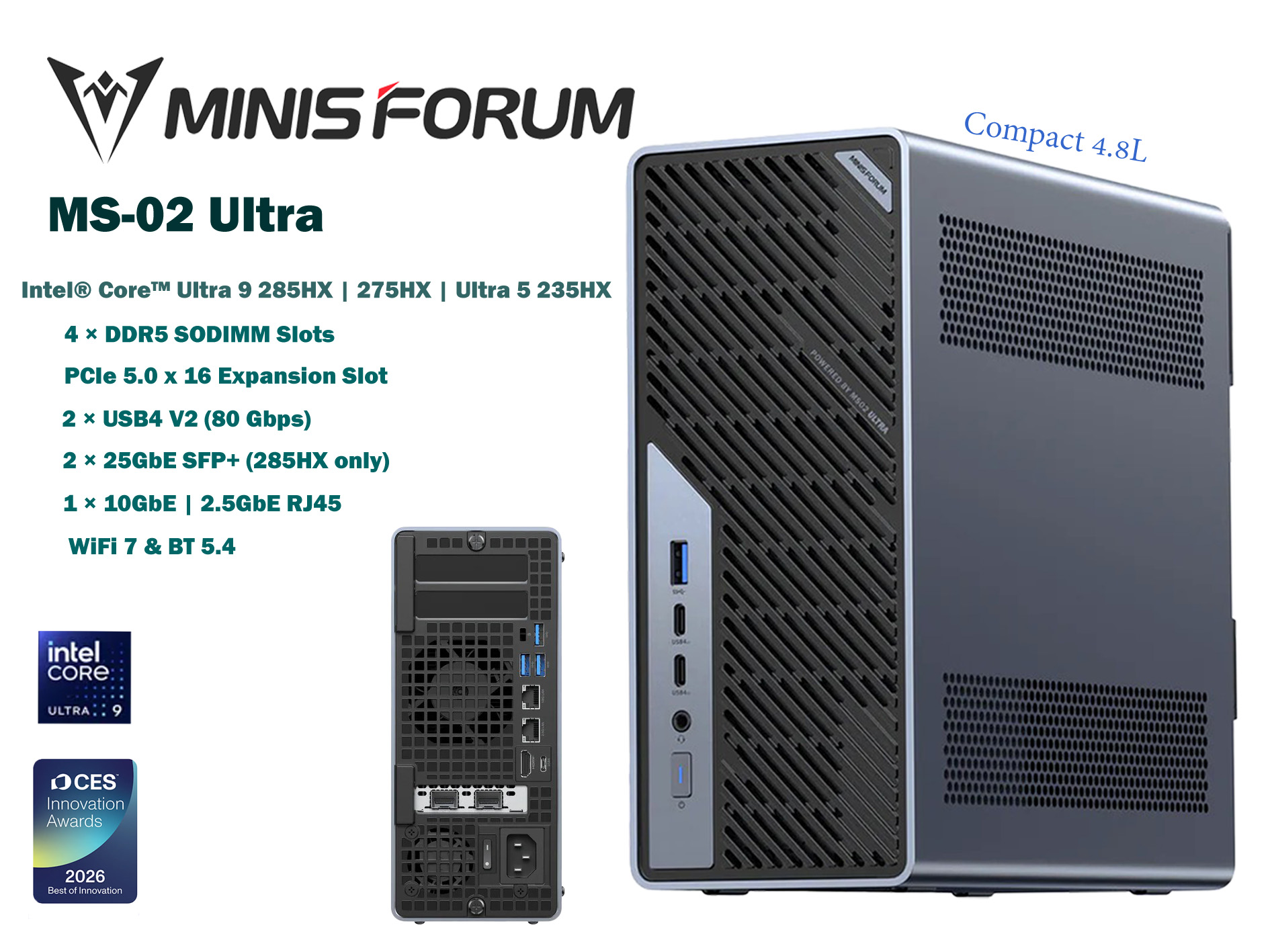 คอมพิวเตอร์ mini workstation ai minisforum ms 02 ultra performance intel core ultra 9 285hx | 275hx (copy) คอมพิวเตอร์ mini workstation ai minisforum ms 02 ultra performance intel core ultra 9 285hx | 275hx (copy)