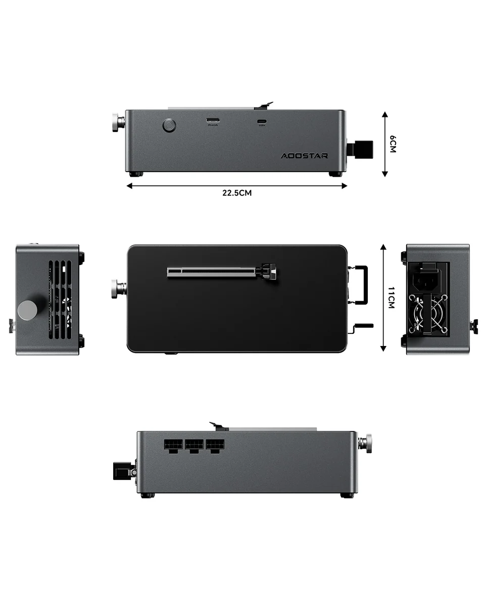 อุปกรณ์ต่อการ์ดจอแยก aoostar ag02 egpu dock oculink usb4 port built in 800w powersupply us plug อุปกรณ์ต่อการ์ดจอแยก aoostar ag02 egpu dock oculink usb4 port built in 800w powersupply us plug