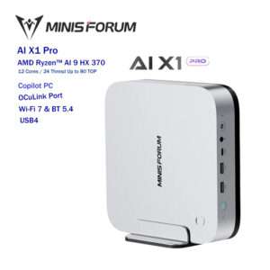minisforum ai x1 pro ai chip ryzen™ ai 9 hx 370 next gen ai powered oculink fingerprint safe